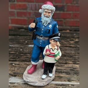 2015 Pipka from The Caring Santa Collection Officer S. Claus Helping a Child